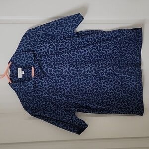 Free Assembly Camp Shirt, London Blue Geo, Size M, EUC.